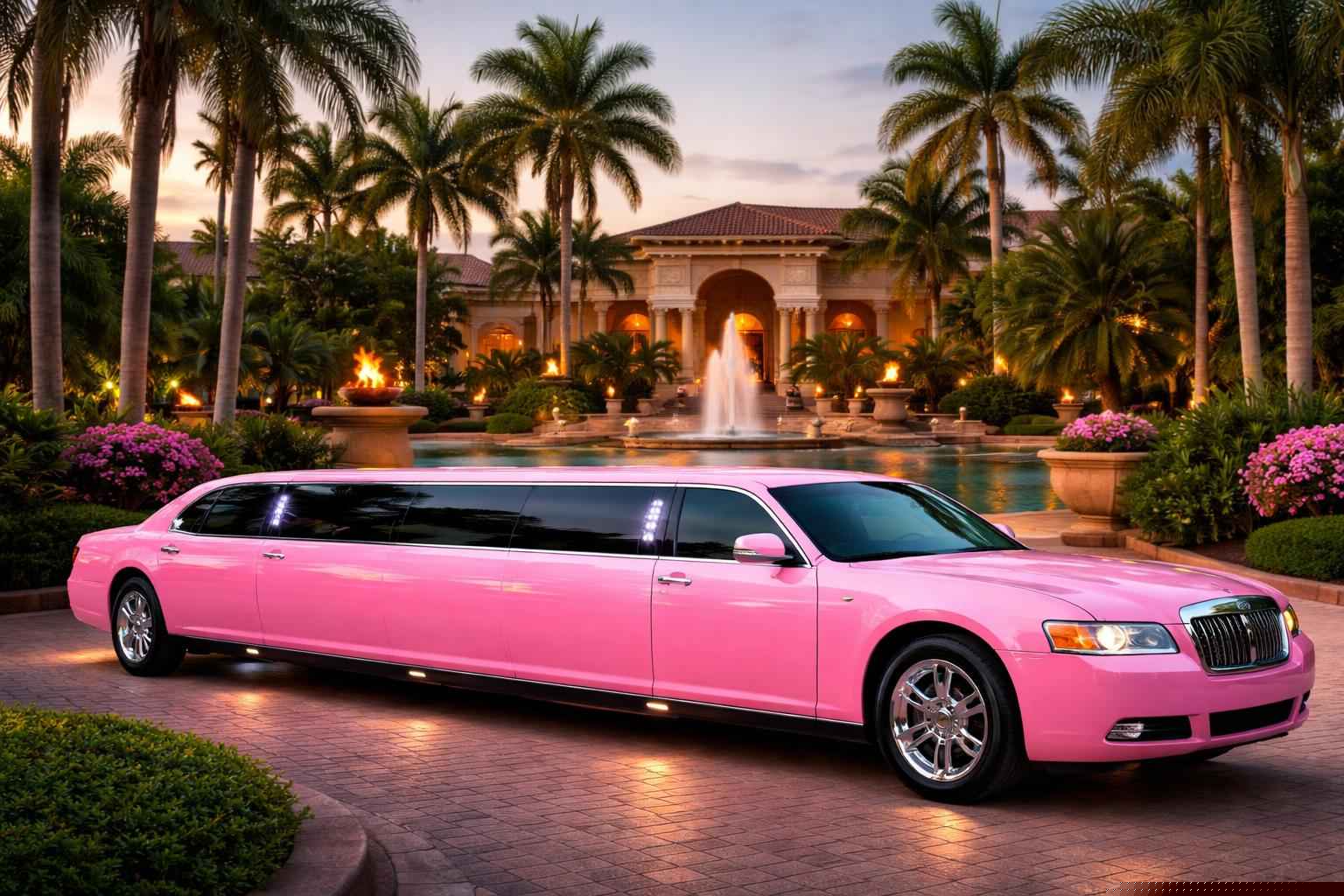 Pink Limo Rental Services in Pembroke Pines Florida