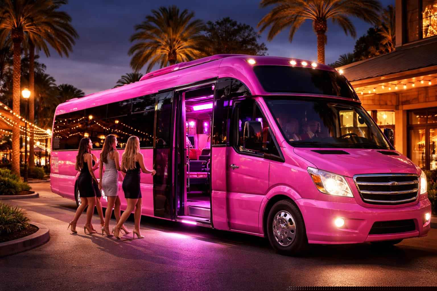 Pink Party Bus Rental Services In Gainesville Florida