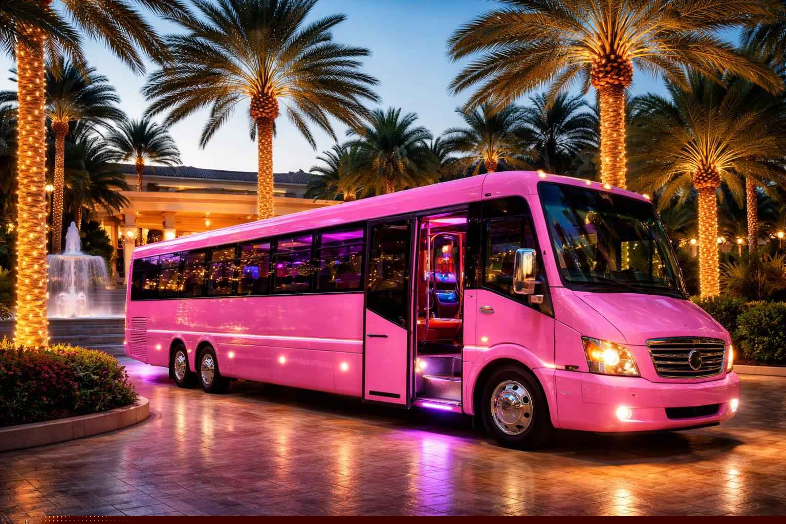 Pink Party Bus Rental Services In Miramar Florida