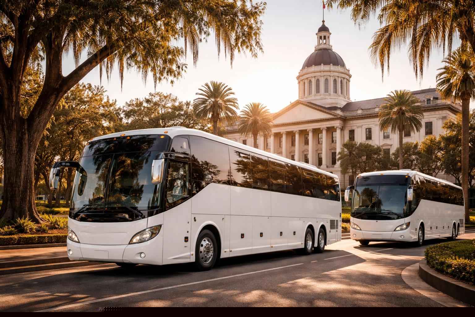 Tallahassee Florida White Buses