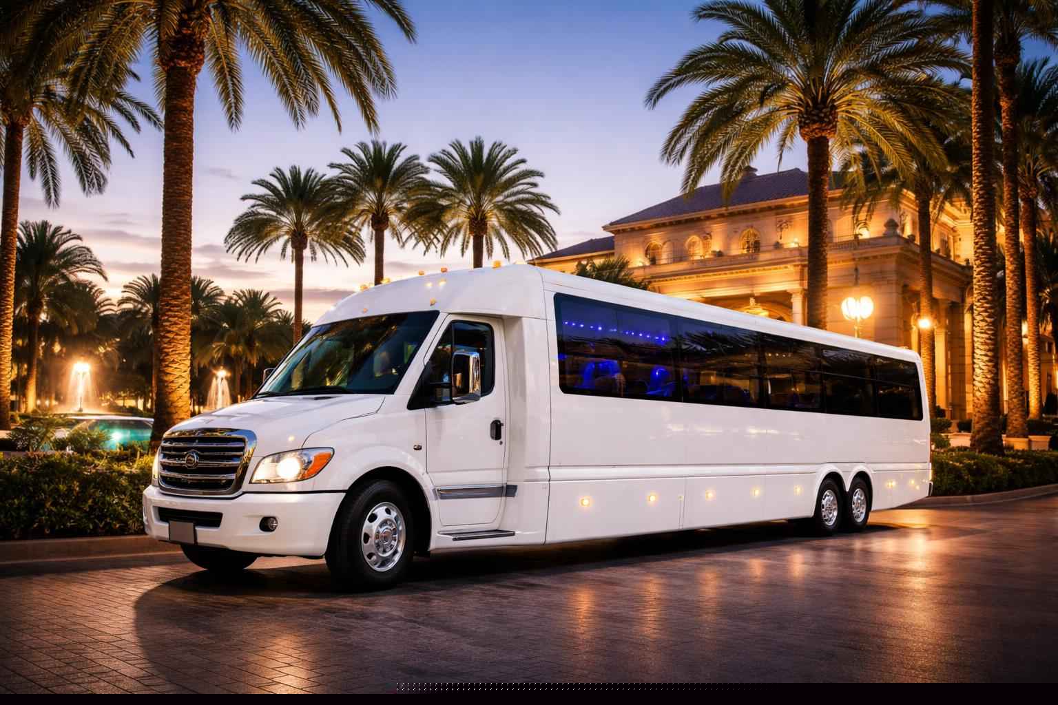 White Party Bus Rental Services In Miramar Florida
