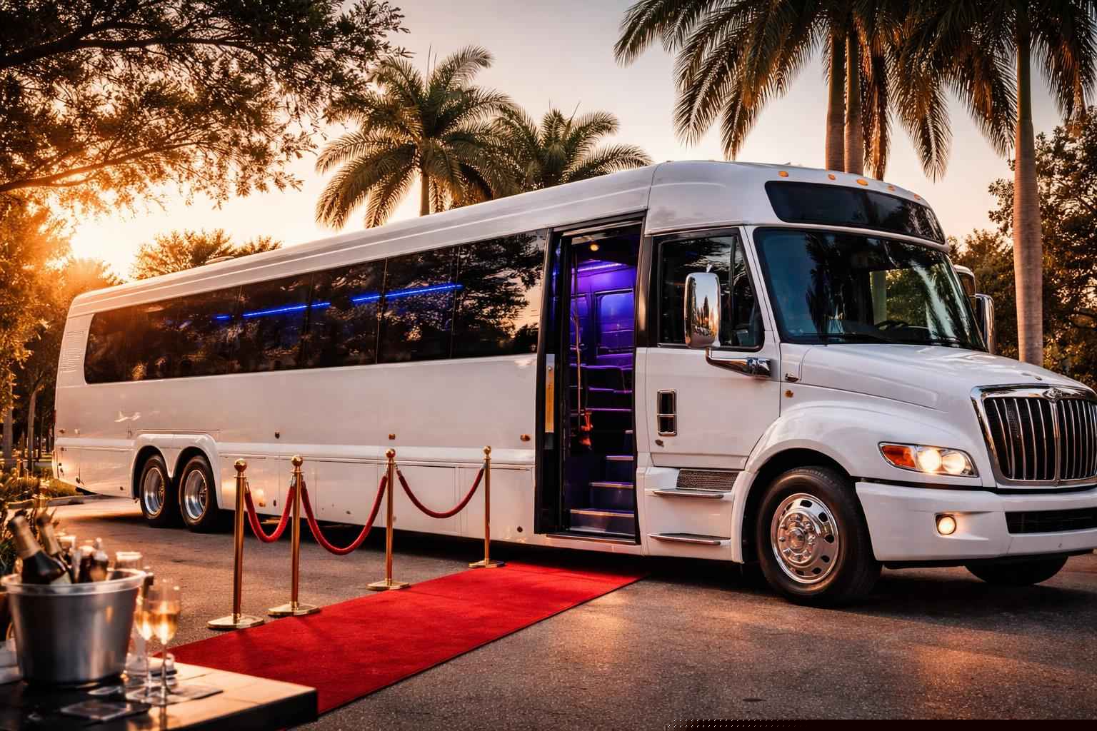 White Party Bus Rental Services in Tallahassee Florida