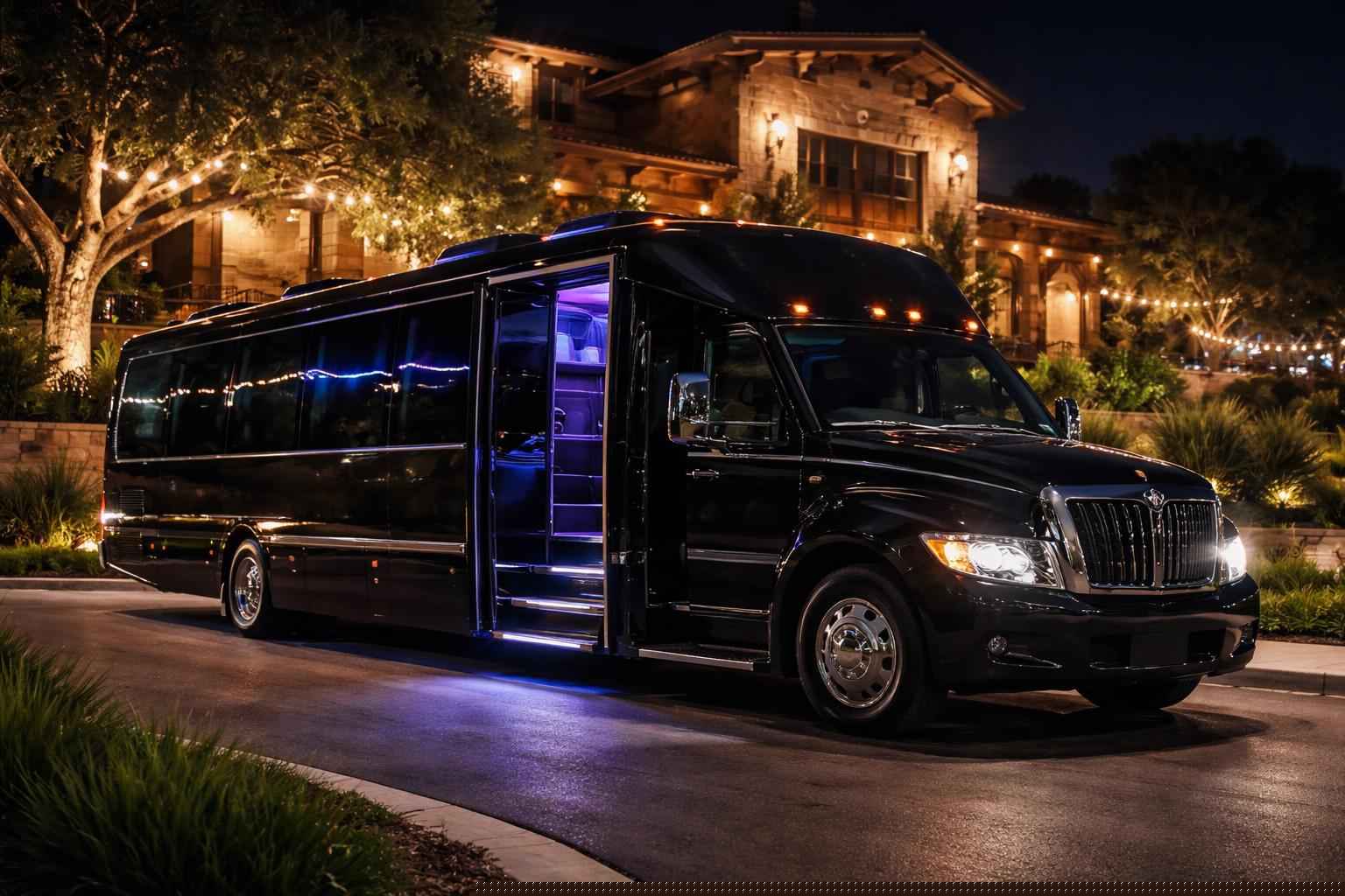 Black Party Bus Services For Burnet Events