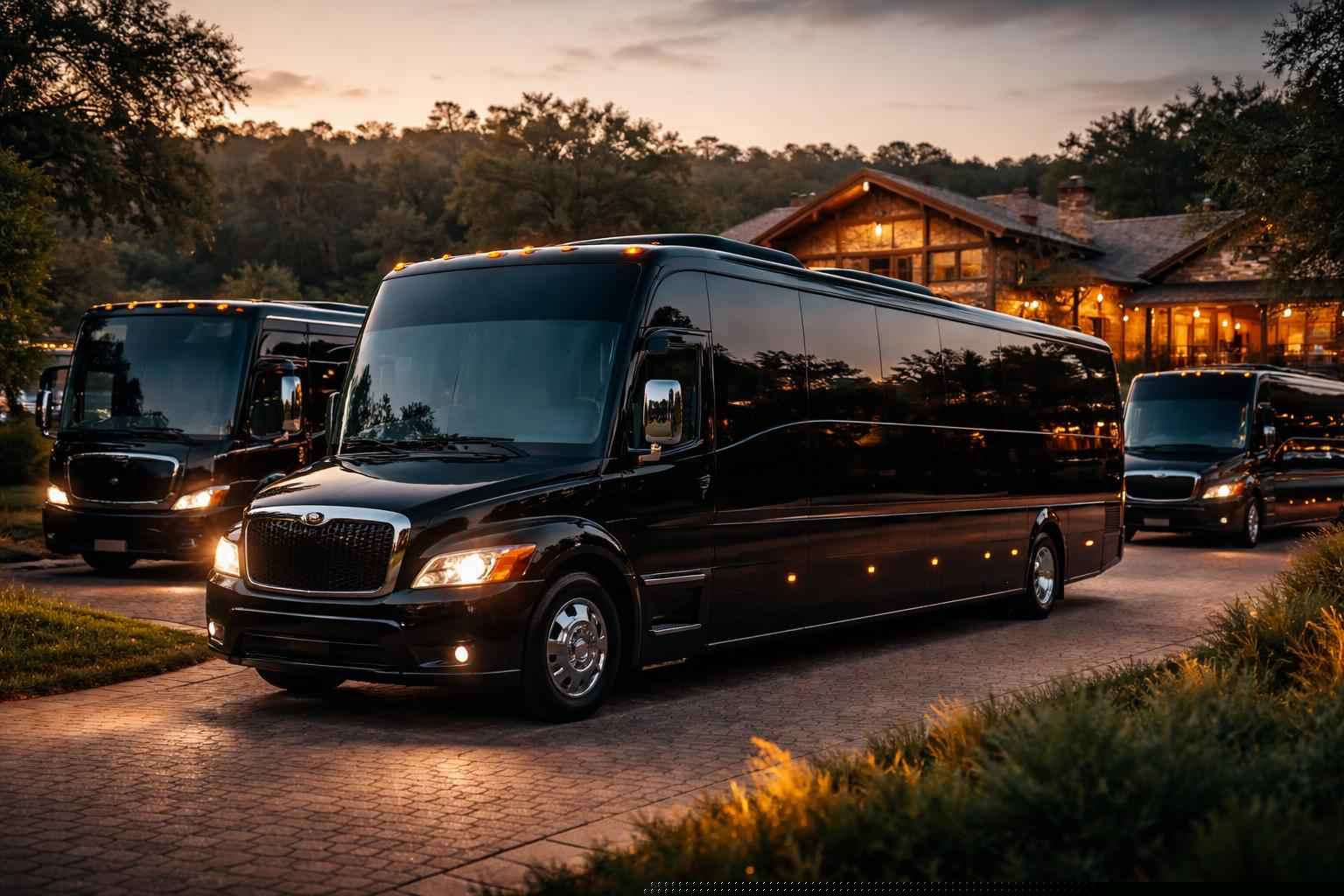 Luxury Black Buses In Burnet Texas