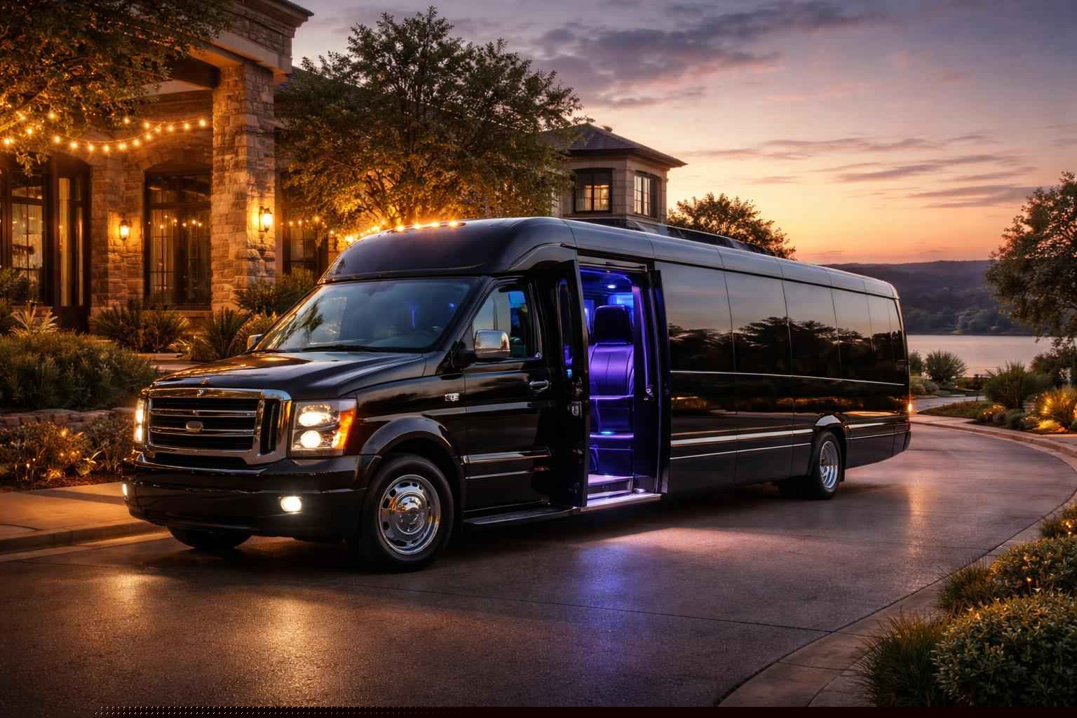 Burnet Texas Chauffeured Limo Bus Service