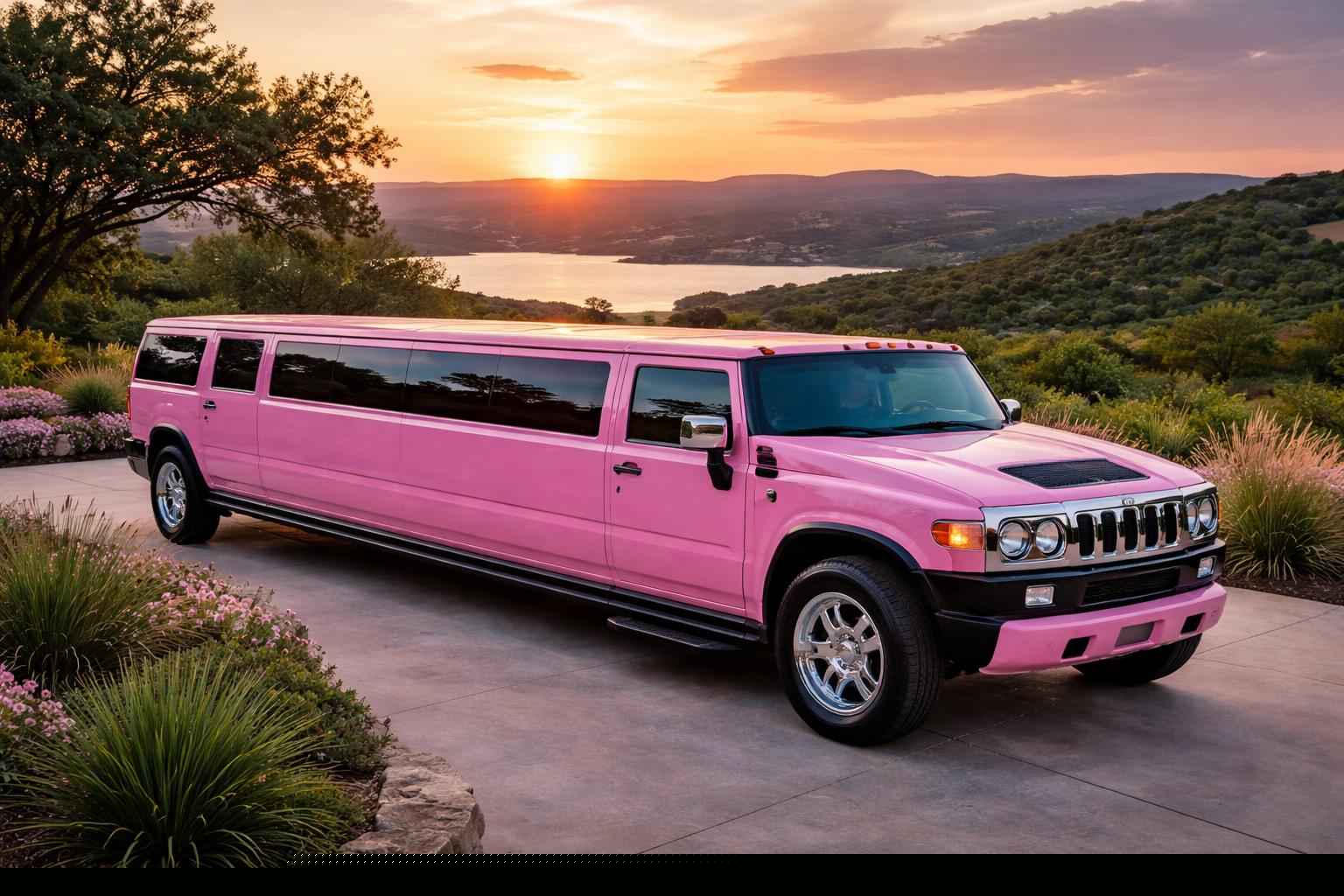 Pink Stretch Limos And Party Limos In Burnet