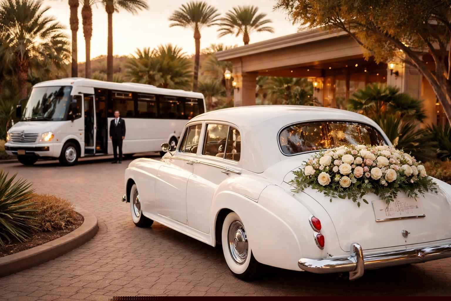 Do You Provide Wedding Day Shuttles And A Classic Vintage Getaway Car In Phoenix Arizona?