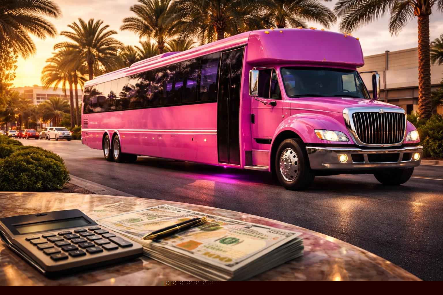 How Much Does Pink Party Bus Rental Cost In Coral Springs Florida